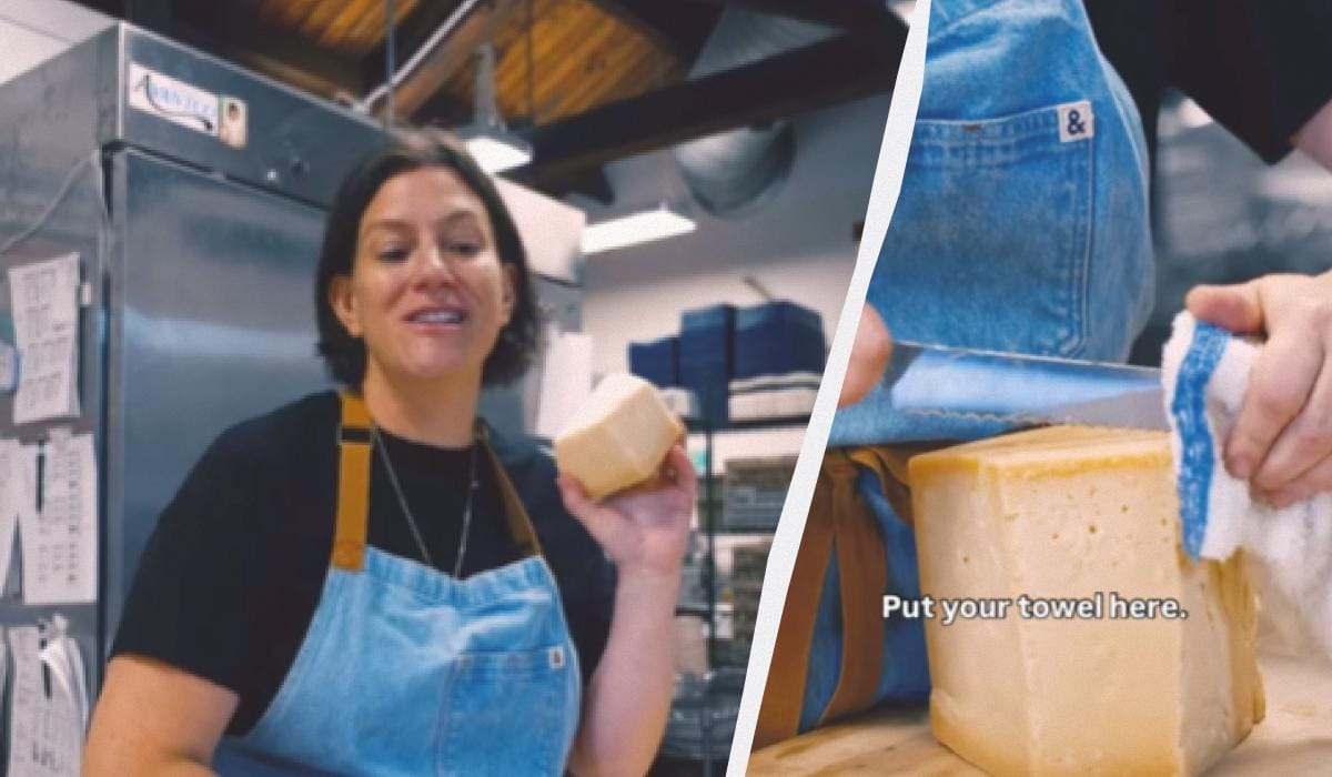 Here's a simple trick from a chef to help you slice hard cheese safely and easily 2 Cheese2